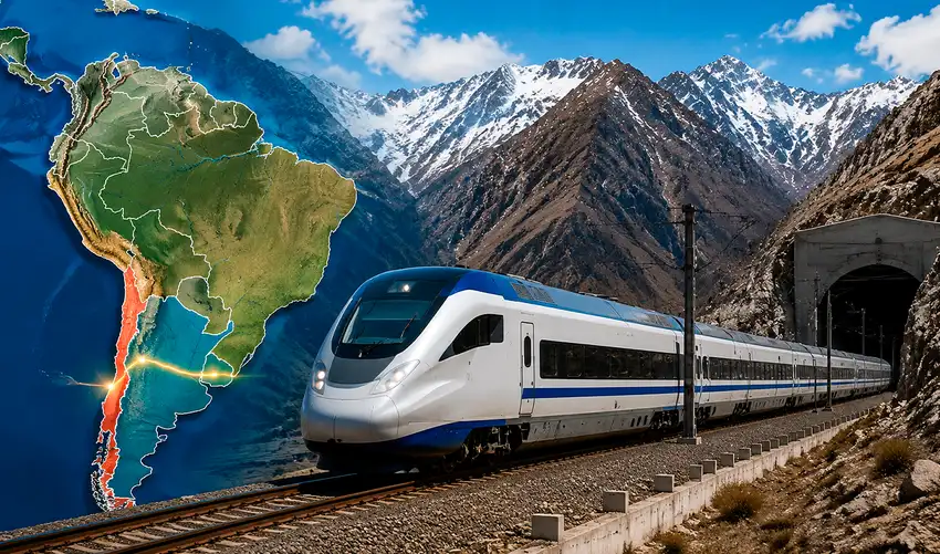 Un nuevo túnel en los Andes busca reactivar conexión ferroviaria entre 2 países de América Latina por más de US$9.500 millones