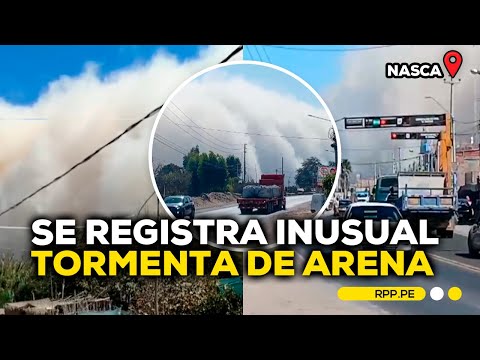 Ica: se registra impresionante TORMENTA DE ARENA